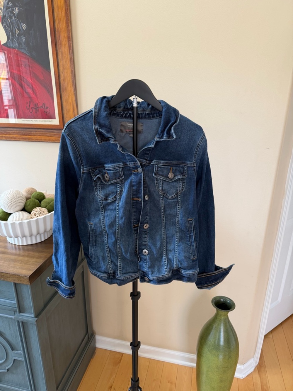 Torrid Stretch Denim Jacket 2X Blue Trucker Jean Jacket Plus Size